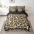 thumbnail image 2 of Manfei Fashion Leopard Print Bedding Comforter Set 7 Pieces, Cheetah Animal Full Bedding Set, Teen Kid Adult Female Reversible Fitted Sheet Flat Sheet, Microfiber Bedroom Decor, 2 of 7