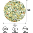 thumbnail image 4 of Watercolor Flowers Round Placemats Washable Placemats Non-Slip Heat-Resistant Table Place Mats for Dining Kitchen Holiday Party Table Decoration 15.4"-4PCS Table Mat, 4 of 7