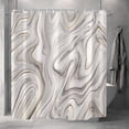 thumbnail image 4 of Marble Bathroom Shower Curtain Grey White Waterproof Fabric Shower Curtains with Hooks Watercolor Abstract Shower Curtains Cloth for Home Bath Decor 72x72 inches, 4 of 6