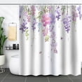 thumbnail image 1 of Bathroom curtain, green plant shower curtain, waterproof and mildew-proof, 3D digital printing, forest bath curtain partition, no drilling required, xtl968, 120*180, 1 of 1