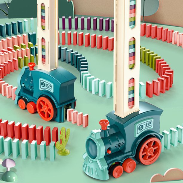Cheers US Domino Train Set. Fun and Colorful Train That Prepares Your