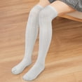 thumbnail image 4 of Zhengup 4 Pairs Thigh High Socks for Women Knit Long Over the Knee Socks Knee High Socks Gifts, 4 of 6