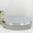 thumbnail image 4 of BalsaCircle 15.5" Silver Metal Beaded Cake Stand Wedding Cake Holder, 4 of 7