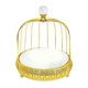 thumbnail image 4 of Soporte para pastel de jaula de pájaros, bandeja decorativa para servir pasteles y dulces una sola capa, 4 of 9
