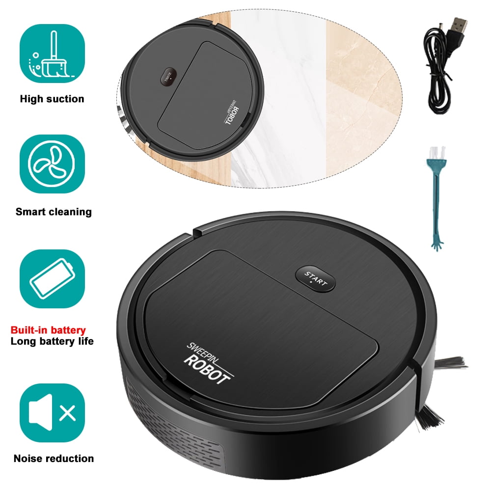 PENGXIANG 3 IN 1 Intelligent Robot Vacuum Cleaner Automatic Strong Suction Sweeper Smart Black