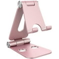 thumbnail image 1 of Soporte para tableta de oro rosa, soporte de base compatible con teléfono móvil, accesorios, escritorio, otros teléfonos inteligentes de aluminio, 1 of 5