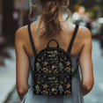 thumbnail image 4 of Eheartsgir Floral Hummingbird Print Waterproof Backpack Lightweight Small Backpack for Work Hiking, Polyester Zipper Closure Small Shoulder Bag, 4 of 8
