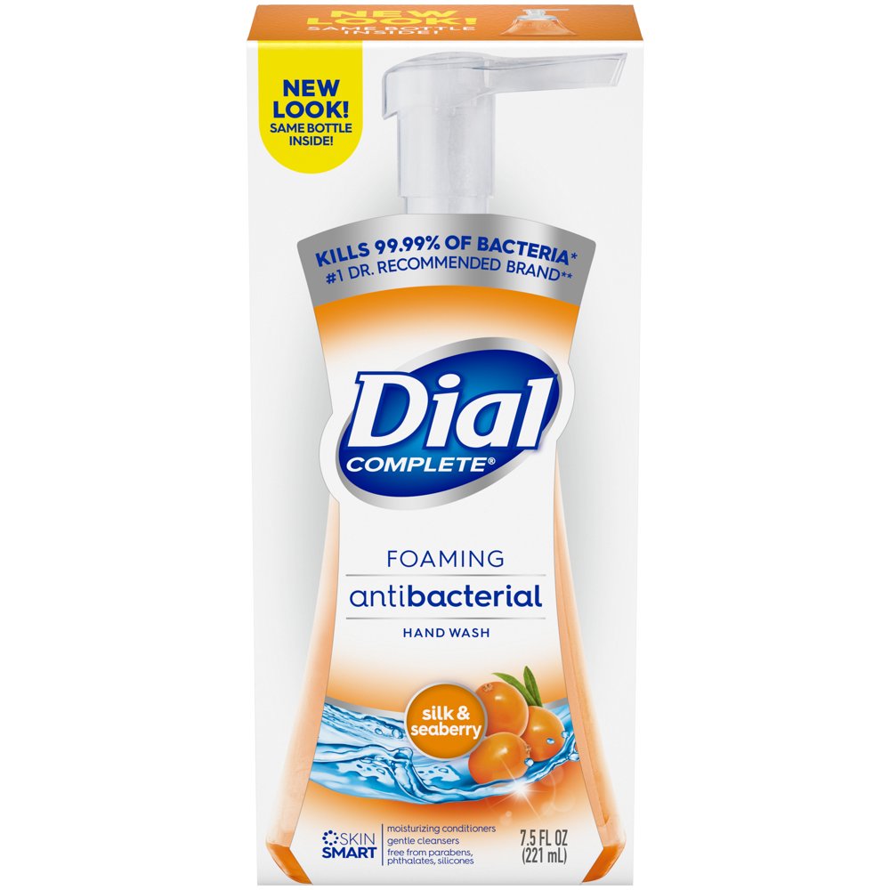 Dial Complete Antibacterial Foaming Hand Wash, Silk & Seaberry, 7.5 fl
