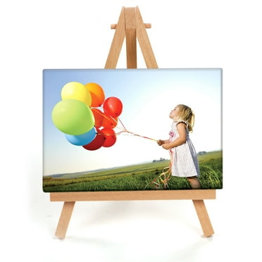 Customize Mini Wrap Canvas, 4x6 Gallery Wrap Canvas, Wooden Easel Stand, Spot Clean Only, Weight 0.88lbs.