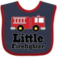 thumbnail image 3 of Inktastic Little Firefighter Fire Engine Boys or Girls Baby Bib, 3 of 4