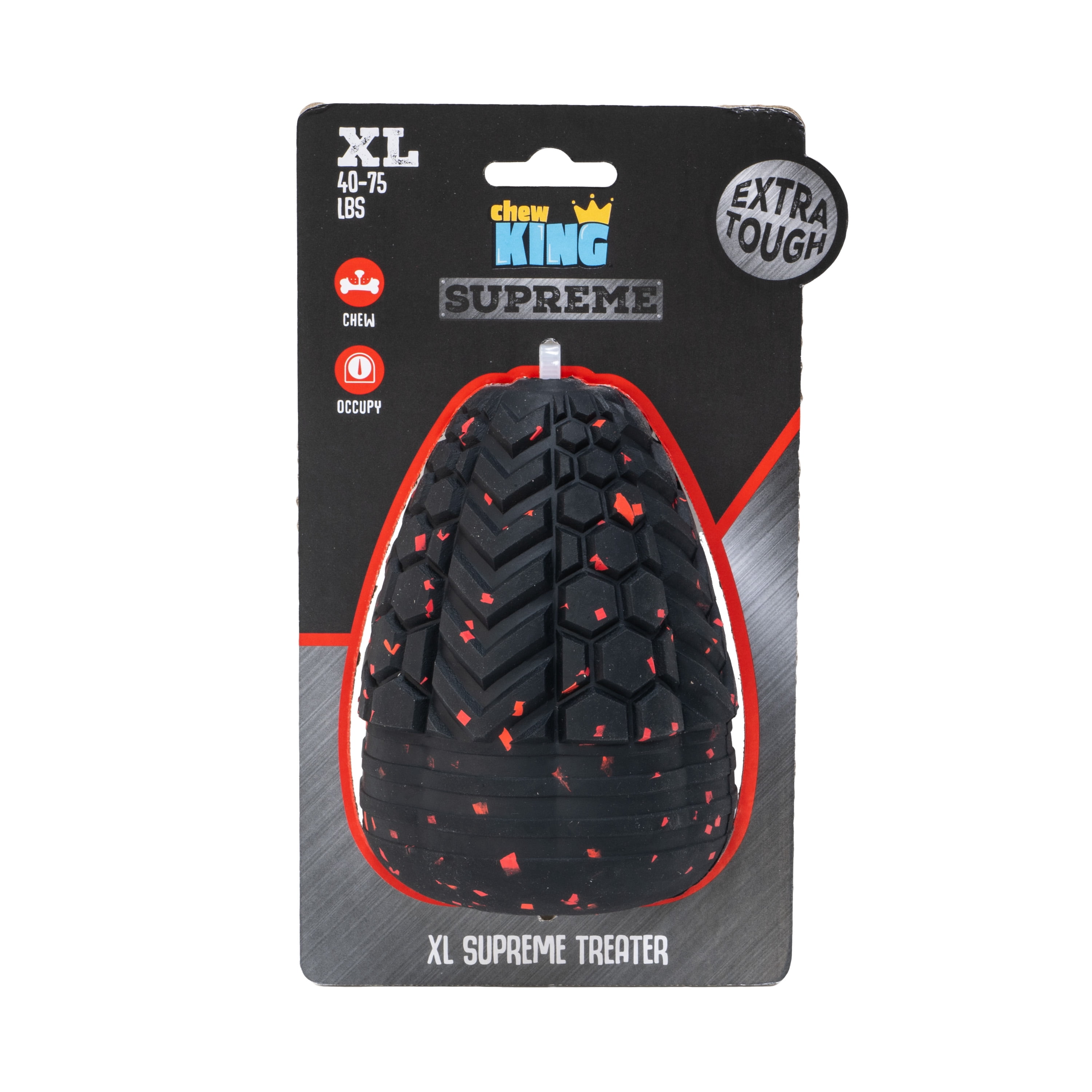 Chew King By Mammoth Supreme Dog Toy Collection, Durable All-Natural Rubber Supreme Treater, XL