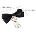 thumbnail image 2 of BEADCEST 2Ud Clip De Moño Negro Con Borlas Para Mujer Accesorios Y Duraderos, 2 of 7