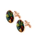 thumbnail image 2 of Tropical Plants Men's Stainless Steel Shirt Cufflinks for Formal Attire, 2 of 6