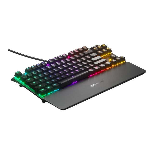 Nouveau SteelSeries Apex Pro TKL Clavier de Jeu Hypermagnétique - le Clavier le Plus Rapide au Monde - Actionnement Ajustable - Esports Tenkeyless - Écran OLED - RVB - PBT Keycaps - USB-C - Édition 2023