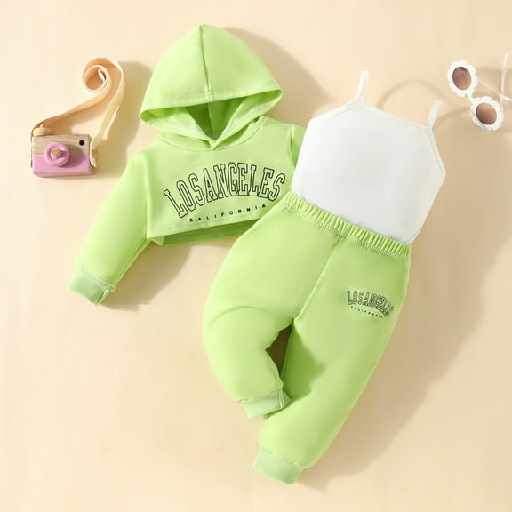 YWDJ Infant Girls Strip Cotton Open Button Top With Plaid Skirt Knot Hairband Three Piece Set Green 9 Months