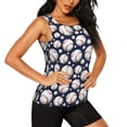 thumbnail image 2 of Balery Cute Basebal Camiseta sin mangas estampada ligera para mujer, tops de entrenamiento sin mangas, camisetas de yoga transpirables de secado rápido.-Medium, 2 of 7