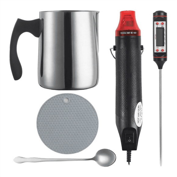 Candle Making Kit Supplies for Adults,DIY Candle Making Kit for Beginners,Comes with 900Ml Pour Pot Metal Kettle US Plug
