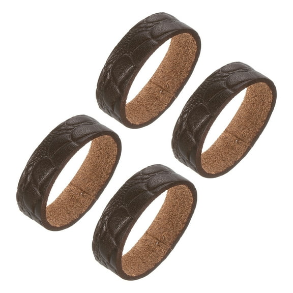 4Pack Leather Belt Loop Keepers, Fits 3.8cm Width Belt Strap Buckles (Coffee)