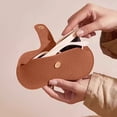 thumbnail image 1 of Ohmyroo Portable Eyeglasses Hard Case Leather Protective Sunglass Pouch With Clip For Commute Travel Assorted Colors 8.3 Inch, 1 of 6