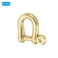 thumbnail image 3 of Unique Bargains D-Ring Shackle, 4 Pack 6mm Inner Width Solid Brass Screw Hook Small Bow Shackles, 3 of 5