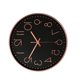 thumbnail image 2 of Reloj digital de plástico para sala de estar, decorativo, de cuarzo, moderno, para colgar en la pared (esfera negra, oro rosa, sin batería)., 2 of 5