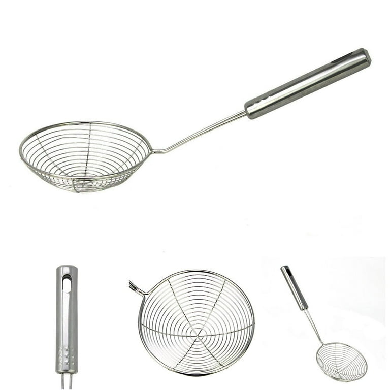 Mesh Strainer Ladle Stainless Steel Spider Skimmer Frying Spoons Kitchen  Utensil