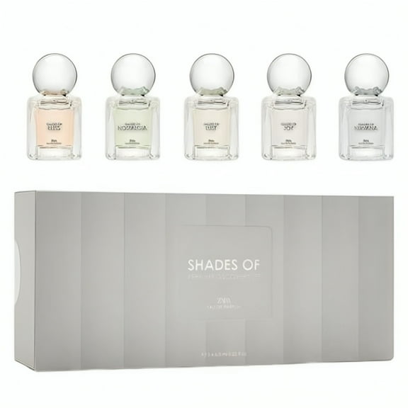 Zara Shades Of Fragrances Discovery Set Perfume for Women EDP Eau De Parfum 5x 6.5 ML (0.22 FL. OZ)
