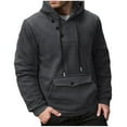 thumbnail image 1 of Cardigan à Capuche Décontracté pour Hommes avec Détail Boutonné et Manches Longues, 1 of 9