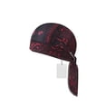 thumbnail image 2 of 1Pack Paisley Cooling Headscarf Cap Set Bandana Beanie, Breathable, Adjustable Straps (Wine), 2 of 6