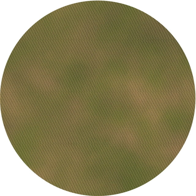 Ahgly Company Machine Washable Indoor Round Transitional Dark Bronze Brown Area Rugs, 3' Round