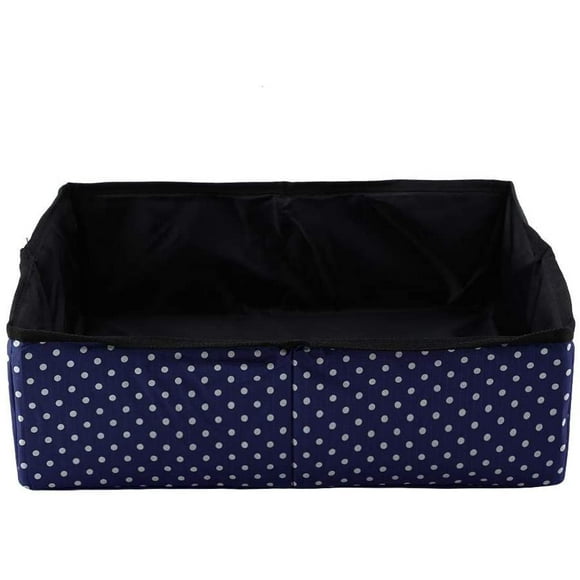 Cat Litter Box, Cat Collapsible Litter Box Pet Litter Pan Waterproof Outdoor Foldable Detachable Cat Litter Box for Traveling (Blue)