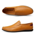 thumbnail image 4 of Men's Casual Loafers Slip On Leather Shoes Male Lightweight Driving Shoes Moccasins Classic Penny Loafer Flats Boat Shoes Outdoor Walking Shoes, 4 of 11