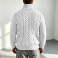 thumbnail image 5 of FOPSUFGWFO Cable Knit Cardigan for Men Solor Collar Loose Zipper Sweaters Long Sleeve V-Neck Tops for Fall Winter M, 5 of 6