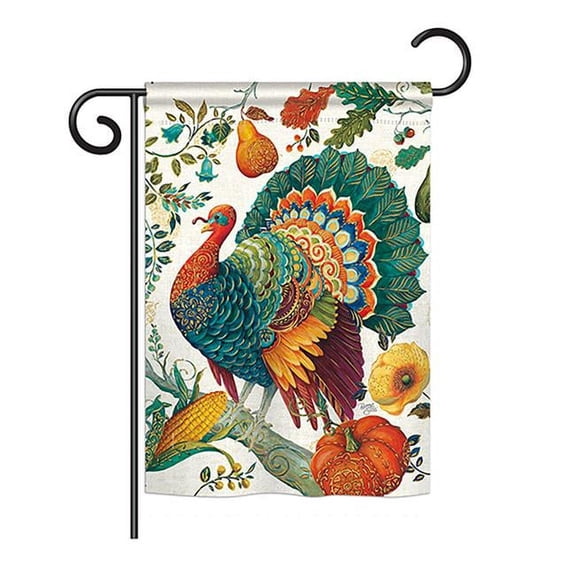 13 x 18.5 in. Suzani Turkey Garden Friends Birds Impressions Decorative Garden Flag