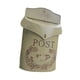 thumbnail image 4 of Buzón de pared estilo shabby chic Macarena hierro rústico Verde amarillo, 4 of 8