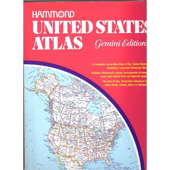 Pre-Owned Hammond United States Atlas (Gemini Edition), 9780843711349, 0843711345, Paperback,