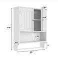 thumbnail image 3 of Semiocthome Bathroom Medicine Cabinet with Towel Bar and 3 Shelves Over Toilet Storage, White, 3 of 7