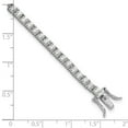 thumbnail image 2 of 5.25mm 925 Sterling Silver Rhodium Plated Polished Cubic Zirconia Tennis Bracelet 7.25 Inch Tennis Bracelet for Women, 2 of 2