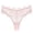Pink, variant on Womens Black Lace Thong Seamless No Show Underwear, Soft Breathable Nylon Panties for Everyday Comfort, Machine Washable,Size M