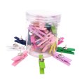 thumbnail image 3 of HOMEMAXS 50 Multi Colored Wooden Clips for Craft Projects 50pcs NonToxic Pushpins for Notes and Photos, 3 of 8