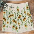 thumbnail image 4 of Sunflowers Butterfly Kitchen Towels Set of 3, Water Absorbent Dish Towel, Spring Floral Pastoral Rustic Decorative Hand Towels - Quick Drying Cloth for Cooking Baking, 18x28 Inch, 4 of 8