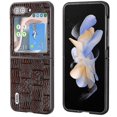 thumbnail image 1 of For Samsung Galaxy Z Flip5 Abeel Genuine Leather Mahjong Texture Series Phone Case, 1 of 4