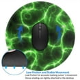thumbnail image 4 of Disketp Green Lightning Small Mouse Pad 7.9x7.9 Inches,Washable Round Mousepad For Office Laptop Computer,Non-Slip Rubber Base Mouse Pads For Wireless Mouse, 4 of 9