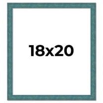 18x20 Frame Blue Rustic Barnwood Solid Wood Picture Frame Width 1.25 Inches | Interior Depth 0.5