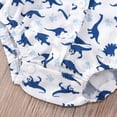 thumbnail image 5 of kaprioy Baby Boy Clothes Baby Boy Formal Short Set Boy Dress Outfits Soft Cotton Dinosaur Print Bodysuit with Bow Tie Newborn Boy Dress Outfit, 5 of 9