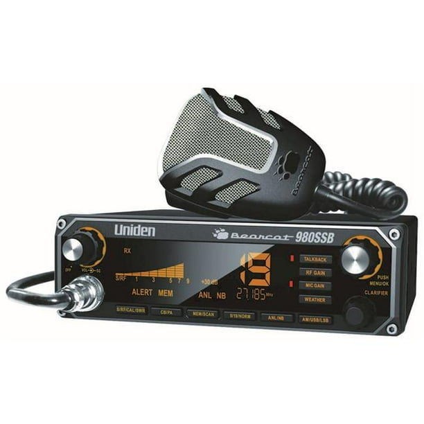 40 Channel Sideband CB Radio with 7 Color Option LCD Display, TalkBack