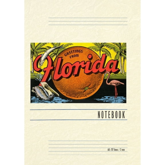 Vintage Lined Notebook Greetings from Florida (Paperback)