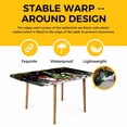 thumbnail image 4 of Black Christmas Table Cloths for 6 Foot Rectangle Tables, Gnomes Xmas Tree Snowflake Winter Gifts Patio Waterproof Elastic Fitted Tablecloths, Washable Rectangular Table Cover for Camping, 4 of 8