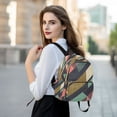 thumbnail image 6 of FORMRS Mini Backpack Purse for Women Travel Daypack Casual Shoulder Bag, Green Geometric, 6 of 7