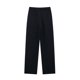 thumbnail image 4 of HH TRAF 2024 Pantalón recto de mujer de cintura alta con cintura elástica y bolsillos con lazo y cordón Pantalones largos de otoño para mujer de moda, 4 of 5